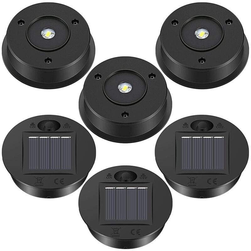 Tlily - 6 Pcs Solar Lights Replacement Top 7 Lumens Lantern Parts led Panel Lid for Outdoor Hanging