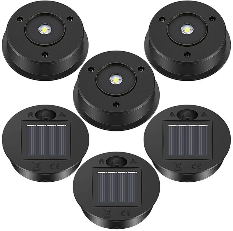TLILY 6 Pcs Solar Lights Replacement Top 7 Lumens Lantern Parts LED Panel Lid for Outdoor Hanging