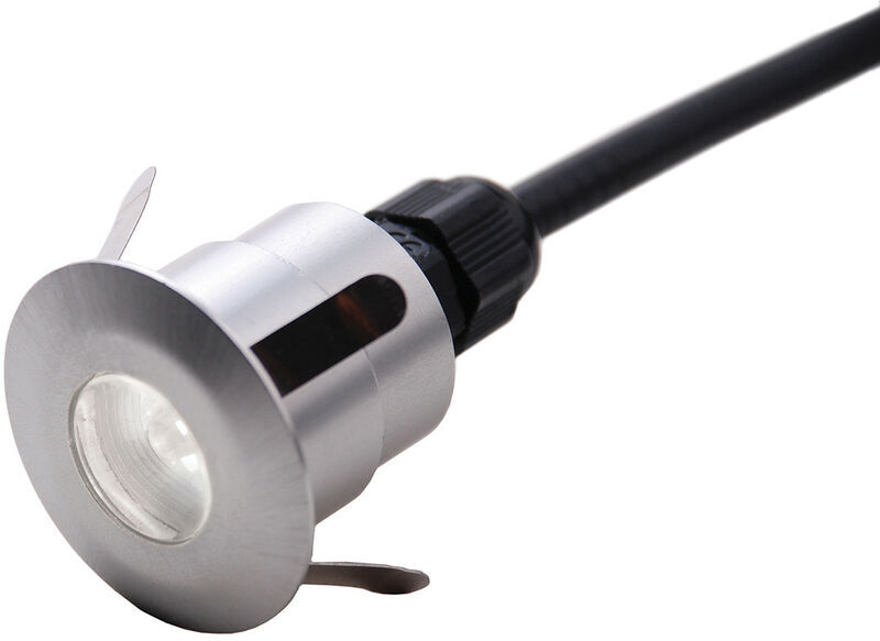 Elstead Fusion Integrated LED Outdoor Plain Push In, In-Ground Deck Light, Brushed Aluminium, IP65