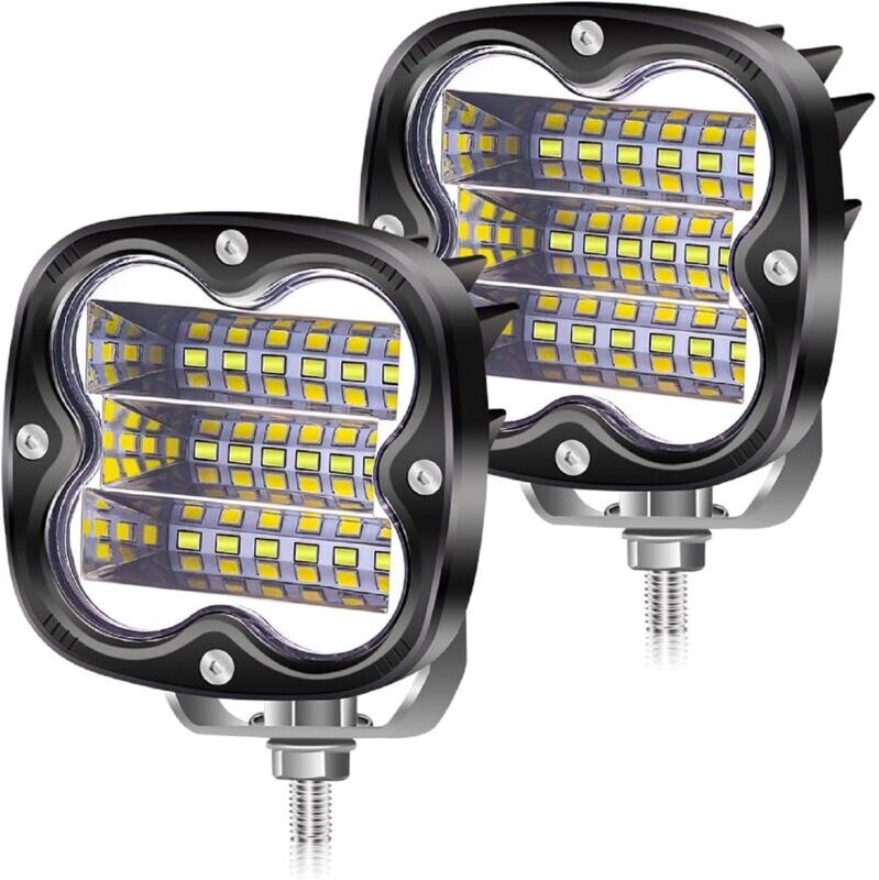 Tinor - led Work Lights 54W Motorcycle led Spotlights Fog Lights 12V 24V, 2pcs Waterproof Driving Extra Light Bar for Off-Road Truck Boat 4X4 atv
