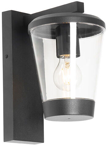 QAZQA Modern Outdoor Wall Light Black IP44 - Joren