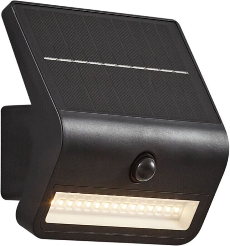 QAZQA Outdoor Wall Light Black Incl. LED IP54 with Motion Sensor Solar - Floody