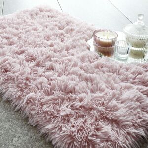 Cuddly Deep Pile Shaggy Bath Mat, Blush - Catherine Lansfield