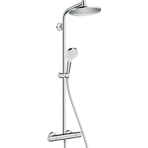 Crometta s Showerpipe 240 Thermostatic Mixer Shower Chrome Bathroom - Hansgrohe