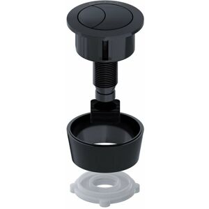 Fnx Bathrooms - Matt Black Dual Flush Toilet Push Button For Cable Operated Cisterns