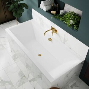 Asselby Square Double Ended Rectangular Bath 1700mm x 700mm - Eternalite Acrylic - Nuie