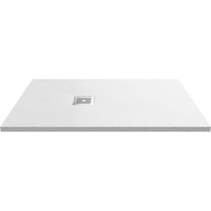 Slimline Slate Rectangular Shower Tray 1200mm x 800mm - White - Nuie