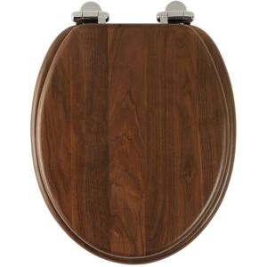 Roper Rhodes Walnut Brown Wooden Soft Close Toilet Seat Top Fix Quick Release