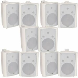 LOOPS 10x 180W White Wall Mounted Stereo Speakers 8' 8Ohm loud Premium Audio & Music