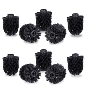 Toilet Brush Head Set of 10, Loose Toilet Brushes, 9.5 mm Threads, Replacement Heads, Diameter 7 cm - Relaxdays