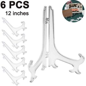 PESCE 12' 6pcs/Set Plastic Easels Plate Display Stands Photo Frame Stand Holder