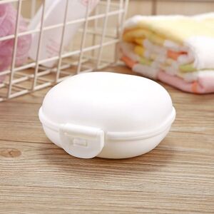 WOOSIEN 2 Pack Travel Soap Case, Portable Travel Soap Container Small Holder Case(white)