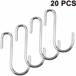 AlwaysH 20 Pack Heavy Duty S Hooks Pot Rack Rack Hooks Hanging Hooks S Shape Hooks for Kitchen Utensils Utensils Clothes Bags Towels Plants