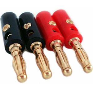 LOOPS 20x 4mm Banana Plugs Gold Plated & Best Value Speaker Cable Amp Connectors 5.1