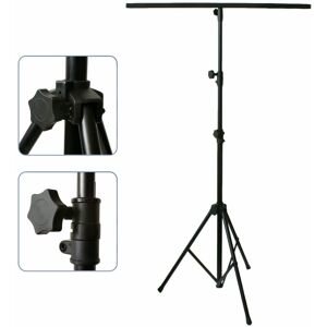 LOOPS 2.5m Lighting Stand & 4 Light Mounting t Bar Adjustable Photography Tripod Kit