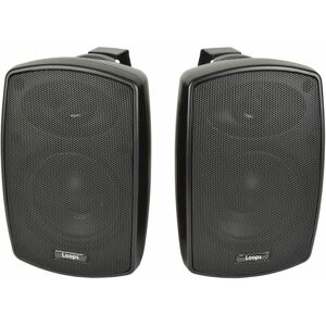 LOOPS 2x 4' 60W Black Outdoor Rated Speakers 8 ohm Weatherproof Wall Mounted HiFi