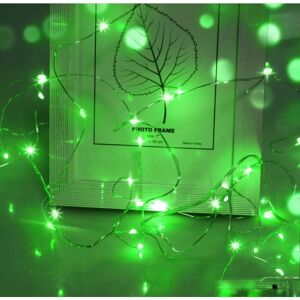 Denuotop - Led String Lights, 1M 10 Led Wire Micro Fairy Lights Christmas Decoration Fairy Lights Button Battery Operated Cr2032 For