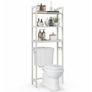 COSTWAY 3-Tier Over-The-Toilet Storage Shelf Space Saving Metal Bathroom Organizer