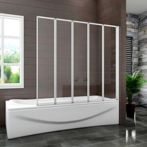 SKY BATHROOM 5 Fold Screen - 1200x1400mm + NO Towel Rail Handle