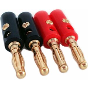 LOOPS 40x 4mm Banana Plugs Gold Plated & Best Value Speaker Cable Amp Connectors 5.1