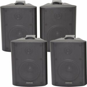 LOOPS 4x 4' 2 Way Stereo Speakers 70W 8Ohm Black Wall Mounted Background Music Hi Fi