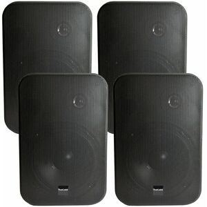LOOPS 4x 6.5' 200W Moisture Resistant Stereo Loud Speakers 8Ohm Black Wall Mounted