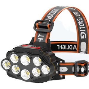 DENUOTOP Rechargeable Headlamp 8 led Super Bright Bright Hands-Free Headlamp Flashlight for Camping Fishing Cycling Hiking Waterproof Rechargeable Headlamp 8