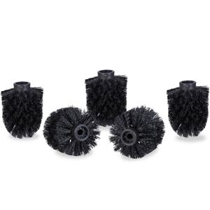Set of 5 Relaxdays Toilet Brush Heads, Loose Toilet Brushes, 9.5 mm Threads, Replacement Heads, Diameter 7 cm, Black