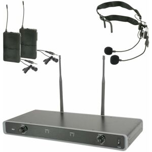 Loops - 60m Wireless Microphone Receiver System Neckband Headset Belt Loop Transmitter