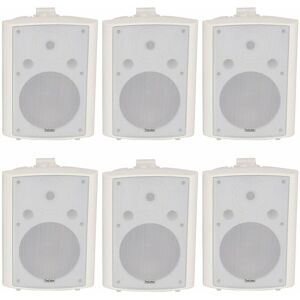 LOOPS 6x 180W White Wall Mounted Stereo Speakers 8' 8Ohm loud Premium Audio & Music