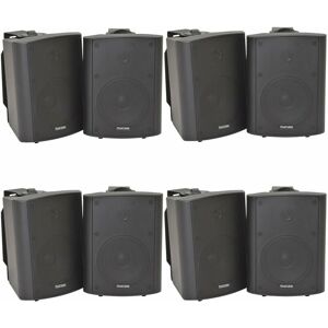 LOOPS 8x 120W Black Wall Mounted Stereo Speakers 6.5