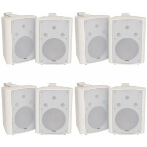 LOOPS 8x 180W White Wall Mounted Stereo Speakers 8' 8Ohm loud Premium Audio & Music