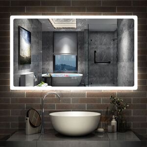 Acezanble - led Bathroom Wall Mirrors with Bluetooth, Adjustable Colors, Anti-Fog, 6500K Cool White Light + 4600K Warm White Light + 2700K Warm Light