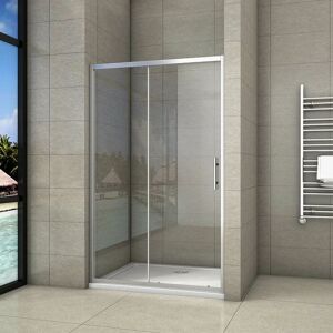 AICA SANITAIRE 130x190cm aica Sliding Shower doors 190cm - Chrome