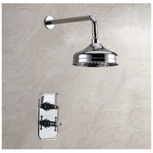 Nes Home - Alloy 2 Dial 1 Way Traditional Set - Shower Head