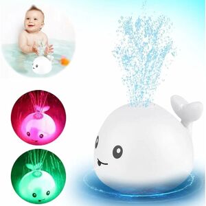 Alwaysh - Baby Bath Toy, Jet Whale with led - for Kids and Toddlers (White) - modou