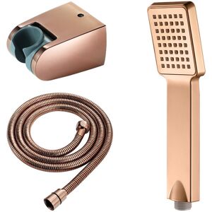 Alwaysh - Bathroom Household Hand Shower Set Rose Gold Square Shower Head