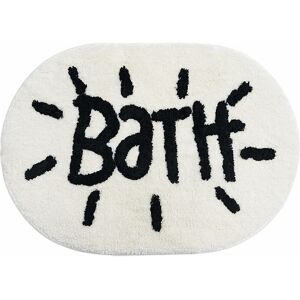 White bathroom rug and oval rug cute small bath mat for bathroom black and white bathroom decor - Alwaysh