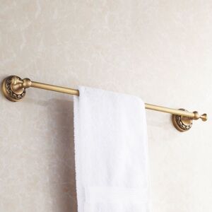 PEPTE Single Towel Rail 60cm Bar Hanger Wall Mounted Antique Brass