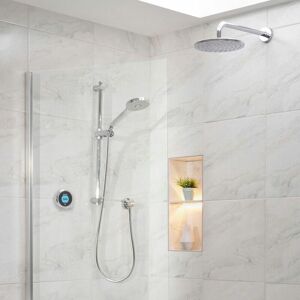 AQUALISA SHOWERS Aqualisa Optic q Smart Shower Concealed Adjustable Head Fixed Wall Head Chrome - Silver