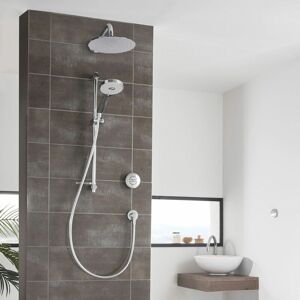 AQUALISA SHOWERS Aqualisa Unity q Digital Shower Dual Wall Concealed Chrome Twin Adjustable Head - Silver