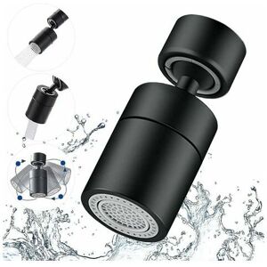 ROSE Auspicious-Aerator Faucet, 360 Degree Swivel-2 Modes Adjustable Kitchen Faucet Filter Bubbler for Kitchen Bathroom, with Adapter1pcs-black