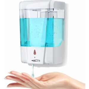 MUMU Automatic Wall Mounted Soap Dispenser, 700ml Touchless Liquid Gel Dispenser with Infrared Sensor for Kitchens Bathroom Hotel Restaurants School