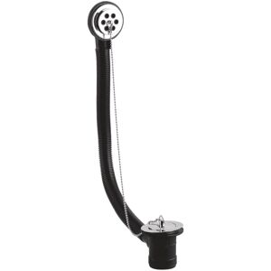 Balterley - Bath Waste with Overflow, Poly Plug & Ball Chain, for Baths up to 5mm Thick - Chrome - Chrome