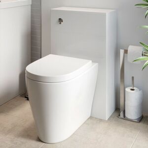 Regis - Bathroom Modern wc 500mm Toilet Unit Concealed Cistern btw Soft Close Seat White - White