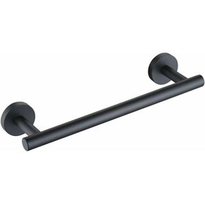 Bathroom Towel Rack Wall Mounted Adhesive Towel Rack 30cm SUS304 Stainless Steel Matte Black Towel Rack Groofoo