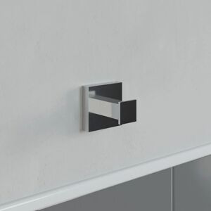 ARCHITECKT Bathroom Towel Robe Hook Holder Chrome Square Wall Mounted Stylish Modern - Silver