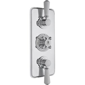 Bayswater - Traditional Triple Concealed Shower Valve with Diverter White/Chrome