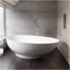 Gio Cian Solid Surface Freestanding Bath 1645mm x 935mm - Bc Designs