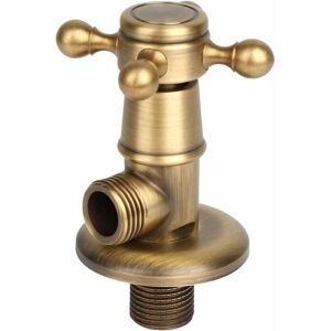 TINOR Brass Triangular Valve, G1/2 Bathroom Copper Angle Valve Universal Hot and Cold Water Shut Off Valve Shower Components Universal Fitting